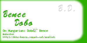 bence dobo business card